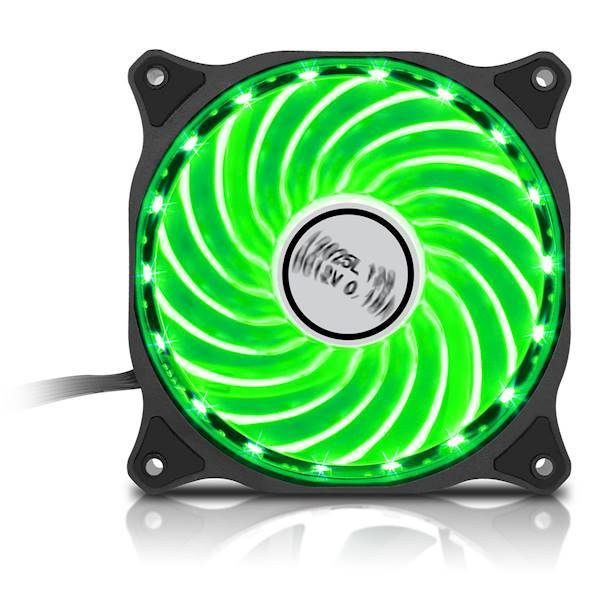 WENTYLATOR 12CM LED ZIELONY