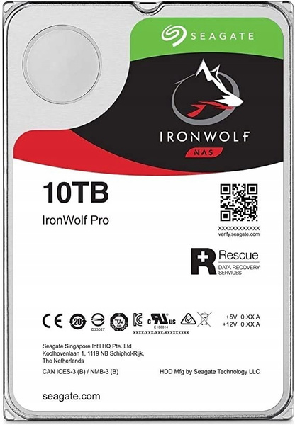 Dysk twardy Seagate IronWolf ST10000VN0008 10TB SATA III 3,5" (ST10000VN000) USZKODZONY