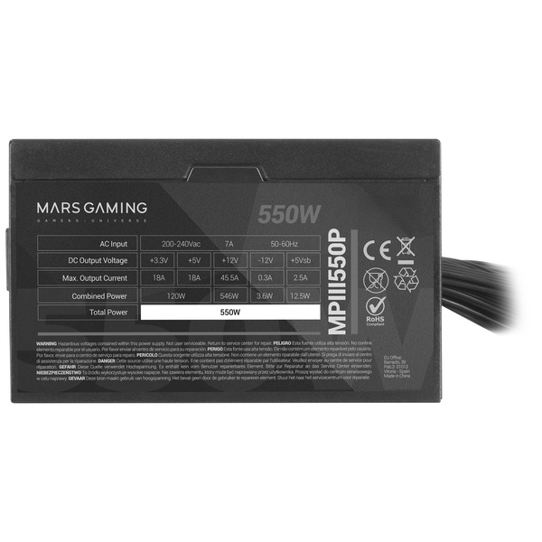 ZASILACZ MARS GAMING MPIII550P PC ATX 550W (MPIII550P)