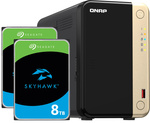 Serwer NAS Qnap TS-264 16TB (2x8TB) Seagate SkyHawk / 16GB RAM