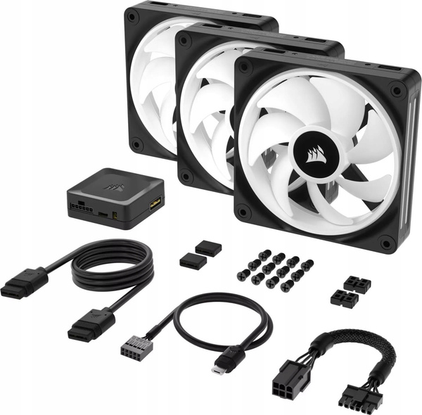 Wentylator Corsair iCUE LINK QX120 RGB 3-pack + Hub (CO-9051002-WW)