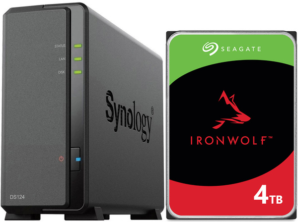 Serwer NAS Synology DiskStation DS124 4TB Seagate IronWolf