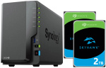 Serwer NAS Synology DiskStation DS224+ 4TB (2x2TB) Seagate Skyhawk