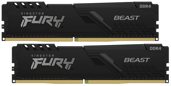 PAMIĘĆ RAM KINGSTON FURY BEAST 8GB (2x4GB) DDR4 3200MHz CL16 KF432C16BBK2/8
