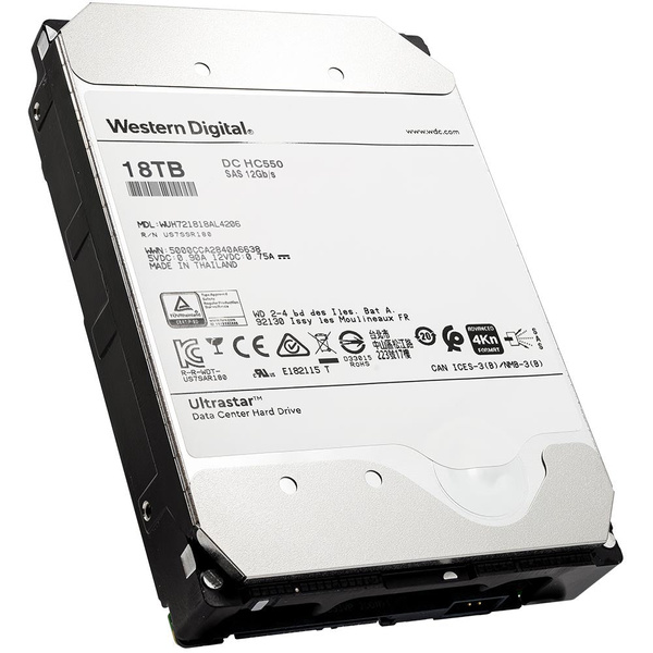 Dysk HDD 3.5" WD ULTRASTAR DC HC550 7200RPM (WUH721818AL4206) 18TB USZKODZONY