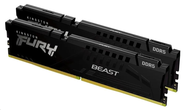 PAMIĘĆ KINGSTON FURY BEAST BLACK 16GB (2X8GB) DDR5 5600 CL40 KF556C40BBK2-1 (KF556C40BBK2-16) USZKODZONE