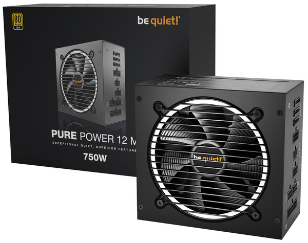 Modularny zasilacz ATX be quiet! Pure Power 12 M 750W 80 Plus GOLD (BN343)