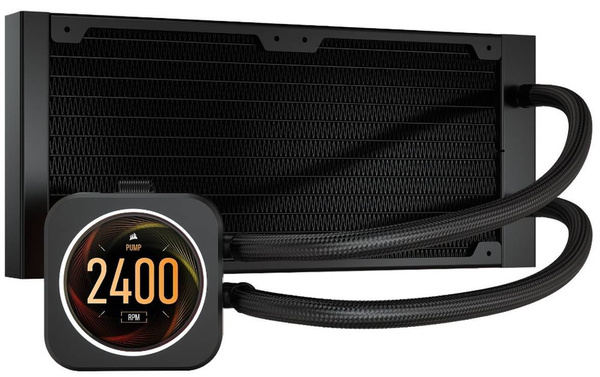Chłodzenie wodne Corsair iCUE H100i Elite LCD (CW-9060061-WW)(W)