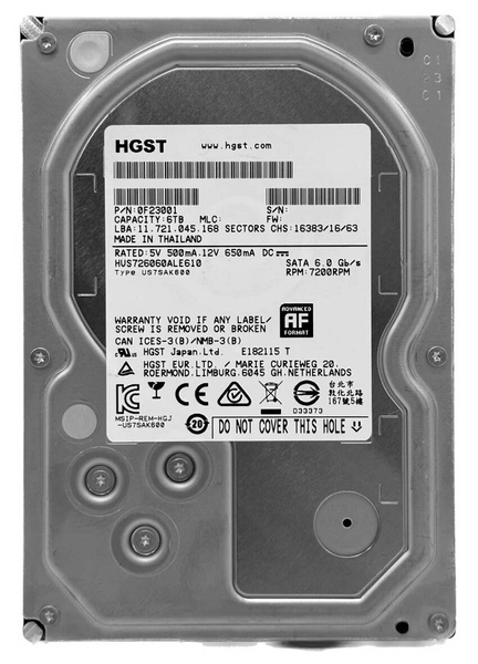 Dysk HDD HGST Ultrastar 7K6000 6TB (HUS726060ALE610)