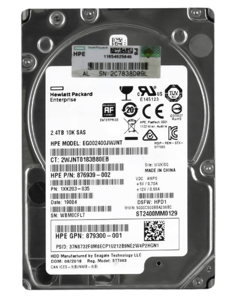 Dysk serwerowy SAS HDD HP 876939-002 2.4TB 10K EG002400JWJNT