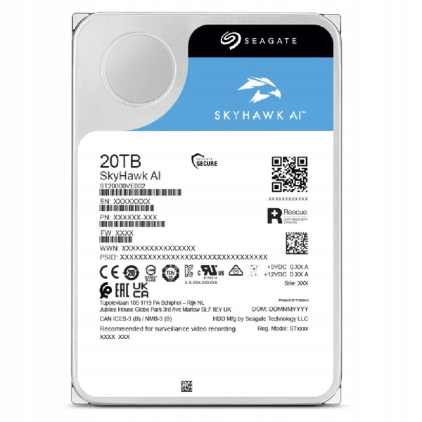 Dysk twardy Seagate ST24000VE002 SkyHawk AI 24TB SATA III 3,5" (ST24000VE002)