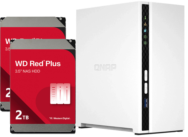 Serwer NAS QNAP TS-233 4TB (2x2TB) WD RED Plus