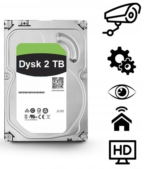 Dysk twardy HDD Seagate SkyHawk 2TB 3,5" SATA USZKODZONY (ST2000VX017)