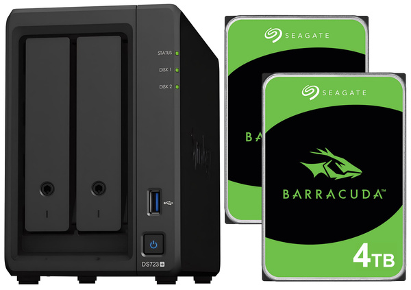 Serwer NAS Synology DiskStation DS723+ 8TB (2x4TB) Seagate Barracuda