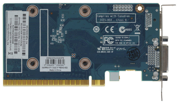 PNY GEFORCE 8400GS 512MB (GM84W0SN2F49H+0TM) LOW PROFILE