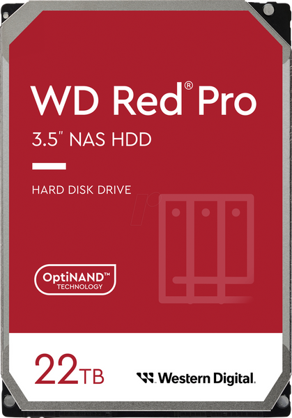 Dysk HDD Western Digital RED Pro 22TB (WD221KFGX)  NNP