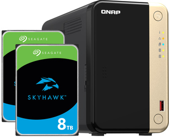 Serwer NAS Qnap TS-264 16TB (2x8TB) Seagate SkyHawk AI / 16GB RAM