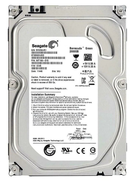 Dysk HDD Seagate Barracuda Green ST2000DL003 2TB SATAIII USZKODZONY