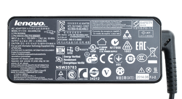 Oryginalny zasilacz Lenovo ADLX45NLC3A 45W / 20V~2.25A / Lenovo SlimTip