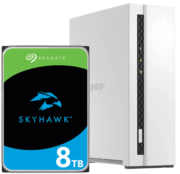 Serwer plików NAS Qnap TS-133 8TB Seagate SkyHawk AI