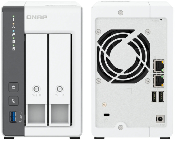 Serwer NAS Qnap TS-216G 8TB (2x4TB) Seagate IronWolf / 4GB RAM