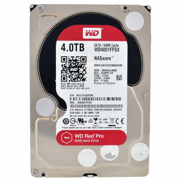 Dysk twardy Western Digital Red Pro WD4001FFSX 4TB SATA  USZKODZONY (WD4001FFSX)