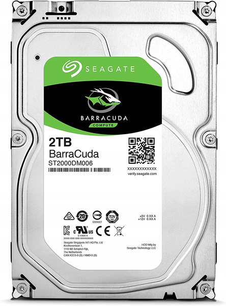 Dysk twardy Seagate Barracuda 2TB SATA III 3,5" (ST2000DM006) USZKODZONY