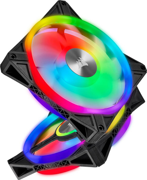 Zestaw dwóch wentylatorów Corsair QL120 RGB + kontroler CO-9050098-WW Wada