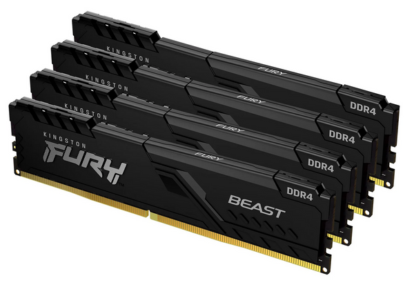 Pamięć RAM Kingston Fury Beast 128GB (4x32GB) DDR4 3200MHz CL16 (KF432C16BBK4/128)