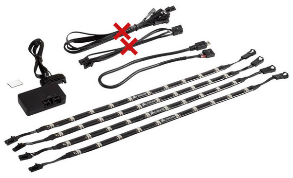Zestaw taśm LED Corsair iCUE Lighting Node Pro (CL-9011109-WW)