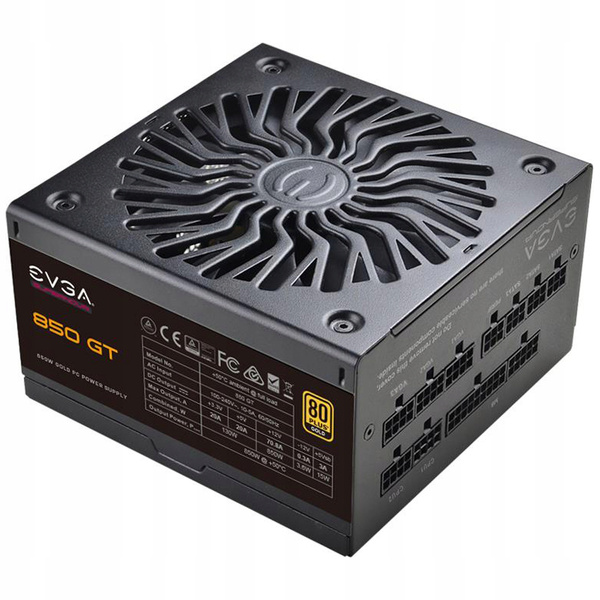 Zasilacz modularny EVGA 220-GT-0850-Y1 850W 24-pin ATX Czarny (220-GT-0850-Y1)
