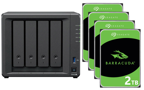 Serwer NAS Synology DiskStation DS423+ 8TB (4x2TB) Seagate Barracuda 