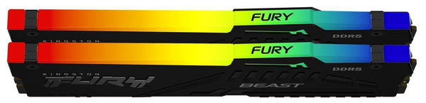 Pamięć RAM Kingston Fury Beast RGB 16GB (2x8GB) DDR5 5200MHz CL40 (KF552C40BBAK2-16)