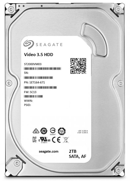 DYSK HDD SEAGATE VIDEO 3.5 ST2000VM003 2TB USZKODZONY