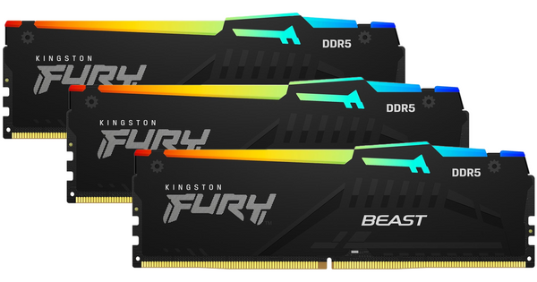 Pamięć RAM Kinsgston Fury Beast RGB 48GB DDR5 6000MHz CL40