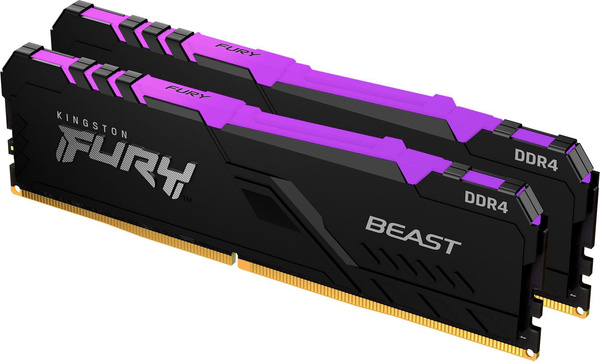 PAMIĘĆ RAM KINGSTON FURY BEAST RGB 32GB (2x16GB) DDR4 3733MHz CL19 (KF437C19BB1AK2/32)