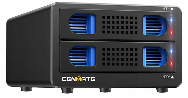 Obudowa RAID 2x HDD/SSD USB 3.0 40TB CENMATE