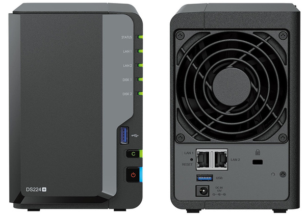 Serwer NAS Synology DiskStation DS224+ 16TB (2x8TB) Seagate SkyHawk AI