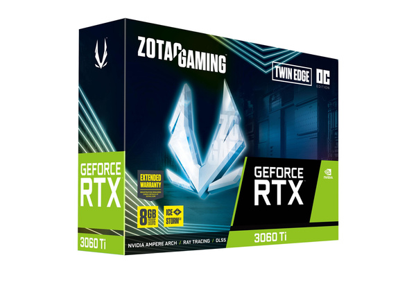 Karta graficzna ZOTAC GAMING GeForce RTX 3060 Ti Twin Edge OC LHR 8 GB (ZT-A30610H-10MLHR) USZKODZONA