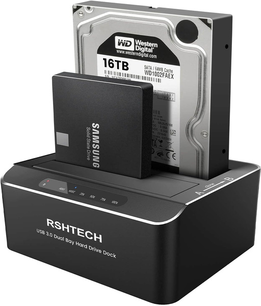 RSHTECH Stacja dokująca dysku twardego 2 zatokowa 2,5", 3,5" USB 3.0