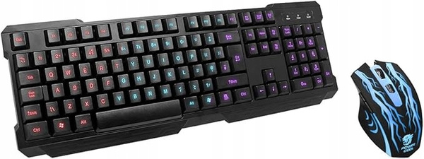 Zestaw klawiatura i mysz gamingowa RGB PowerCool 