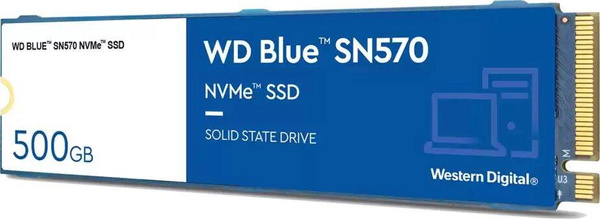 Dysk SSD WD Blue SN570 500GB M.2 2280 PCI-E x4 Gen3 NVMe (WDS500G3B0C)