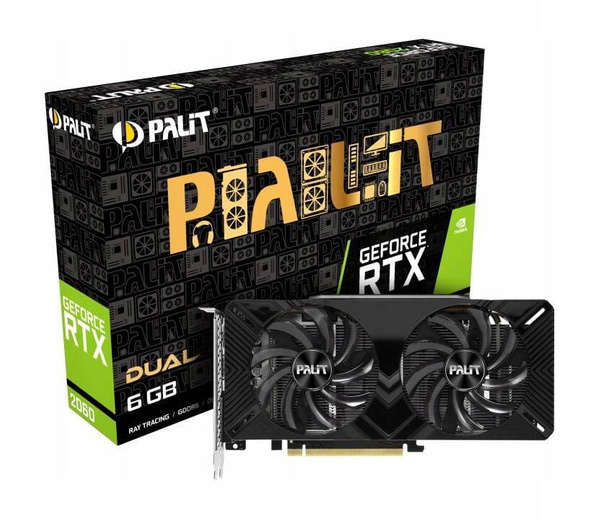 Karta graficzna Palit GeForce RTX 2060 Dual 6 GB (NE62060018J9-1160A) USZKODZONA