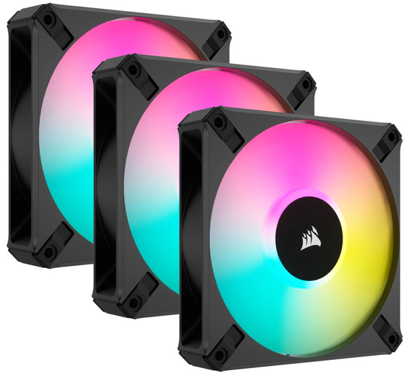 Zestaw 3 wentylatorów 120mm Corsair AF120 RGB Elite z kontrolerem Core XT (CO-9050153-WW/CL-9011112-WW)