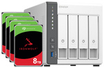 Serwer NAS Qnap TS-433 32TB (4x8TB) Seagate IronWolf / 4GB RAM