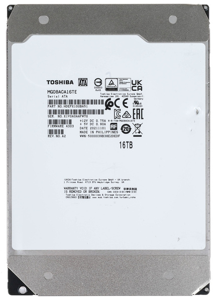 Dysk HDD Toshiba Enterprise MG08ACA16TE 16TB (USZKODZONY)