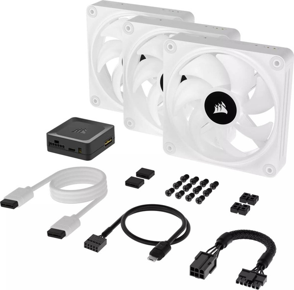 Wentylator Corsair iCUE LINK QX120 RGB 3-pack + Hub (CO-9051006-WW) (U)(W)