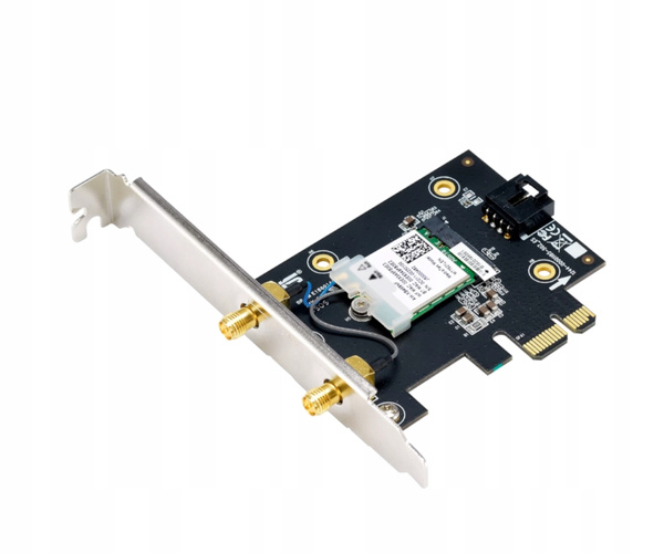 Karta sieciowa ASUS PCE-BE6500 6500Mb/s PCI-e Wi-Fi 7 Bluetooth 5.4 TriBand (PCE-BE6500)