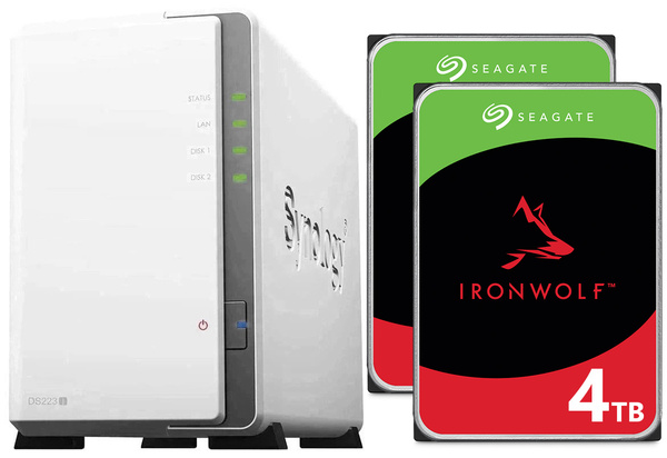 Serwer NAS Synology Diskstation DS223j 8TB (2x4TB) Seagate IronWolf