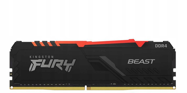 Pamięć RAM Kingston 8GB Fury Beast RGB DDR4 3600MHz CL17 (KF436C17BBAK2/16) Niekompletny!